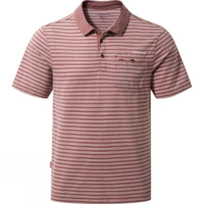 Polo Craghoppers NosiLife Gilles Manga Corta Hombre - Rojas - Chile LXB069138